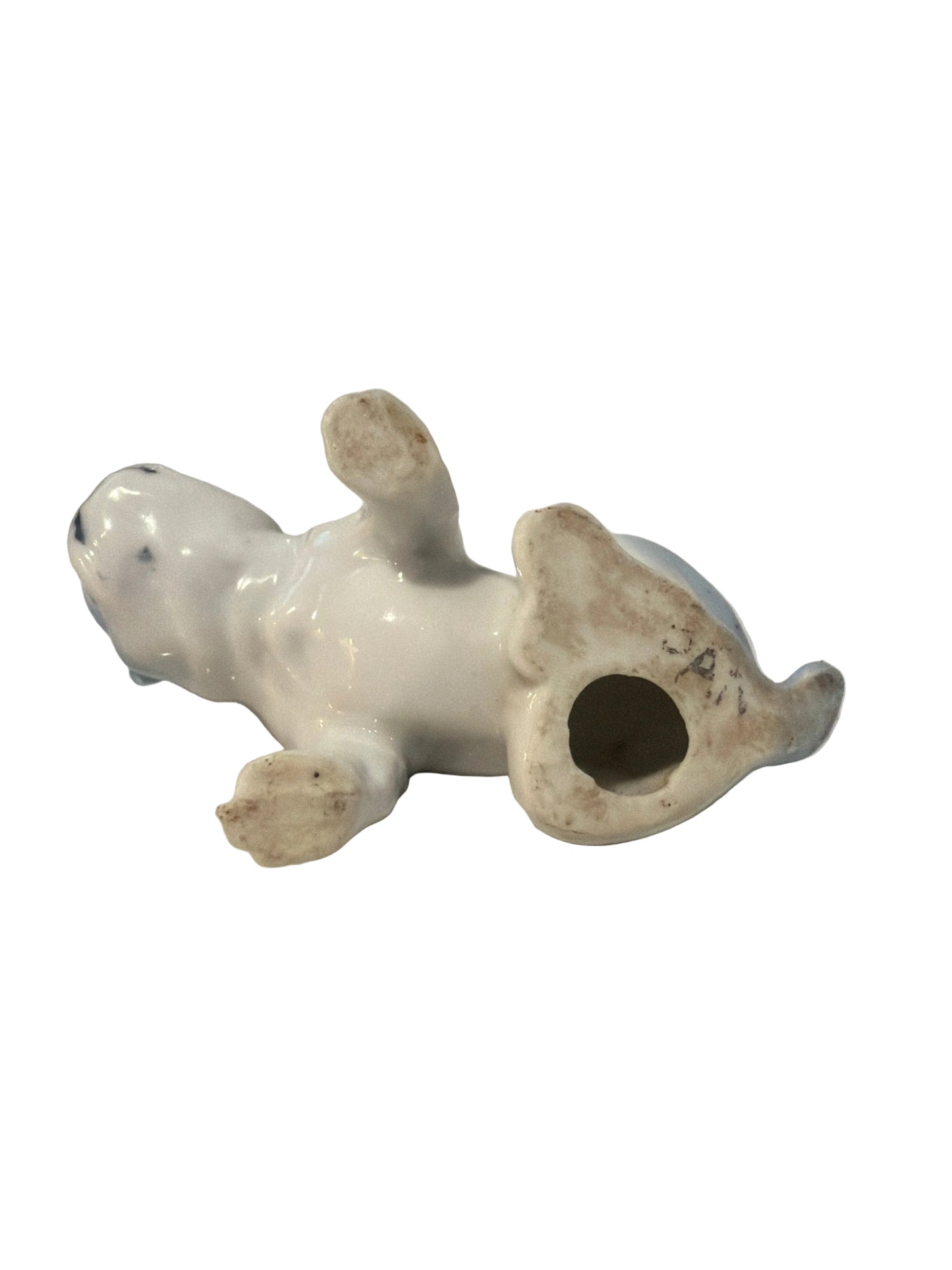 Miniature Vintage Ceramic English Bulldog Figurine – Possibly Made in Japan – 1.25” H x 2” L