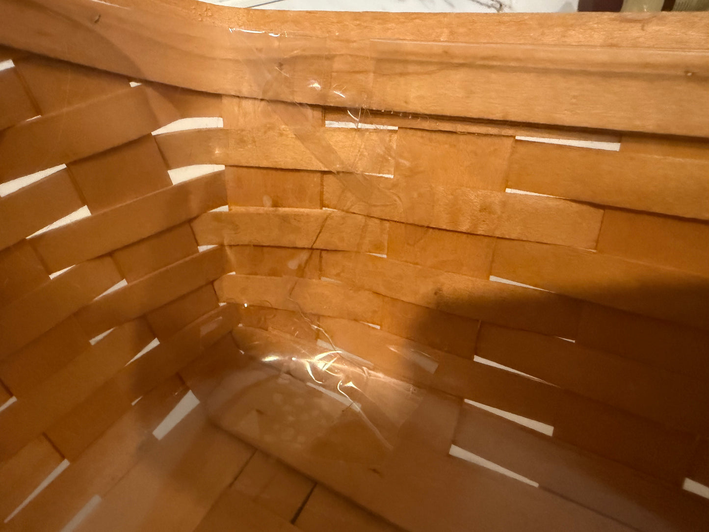 Vintage 1999 Royce Craft Bread Basket Box with Wood Lid