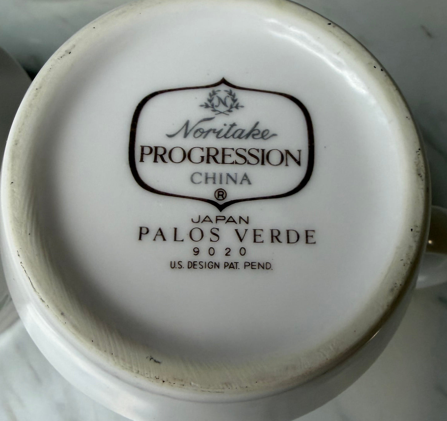 Noritake Progression China – Palos Verde (9020) Sugar & Creamer Set | Mid-Century Modern | Made in Japan | 1969–1979