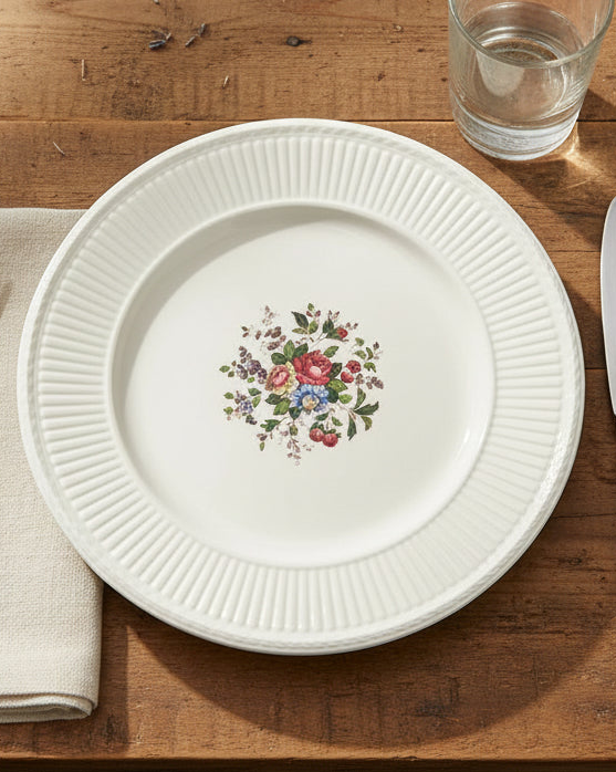Wedgwood Conway Plate – Floral Bouquet on Edme Shape