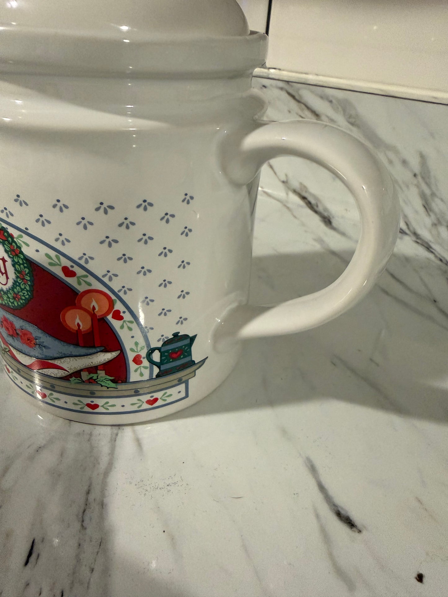 RARE 80’s-Goose Christmas Trenditions Teapot and Creamer