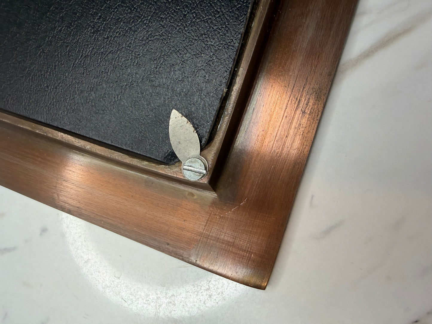 Solid Copper 5×7 Picture Frame — Heavy, Non-Magnetic, Custom-Fit Glass