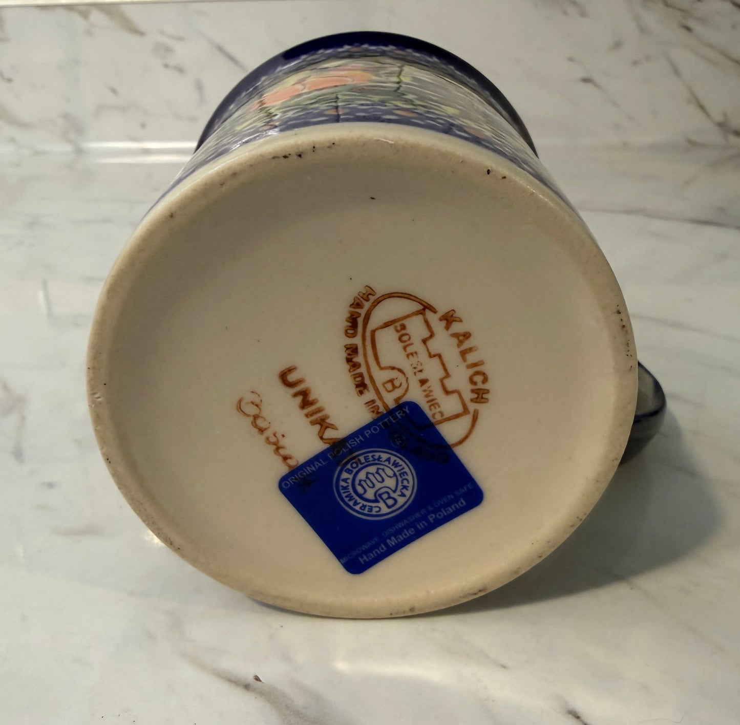 Handcrafted Polish Pottery Mug – Ceramika Kalich “Jan,” Bolesławiec, Poland (Unikat Pattern)