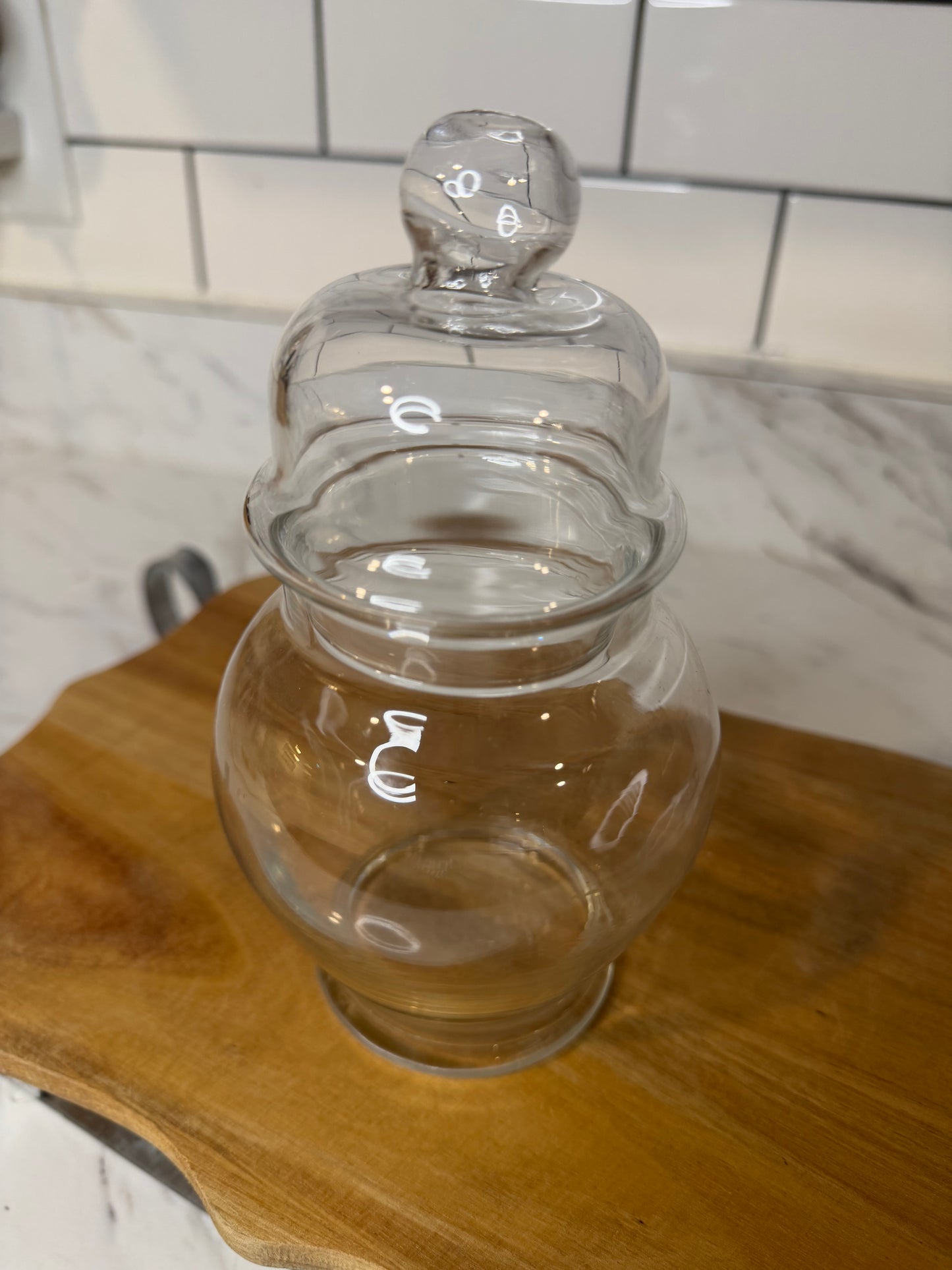 Vintage Princess House Heritage Clear Glass Apothecary Jar - Candy Dish – 7” Tall