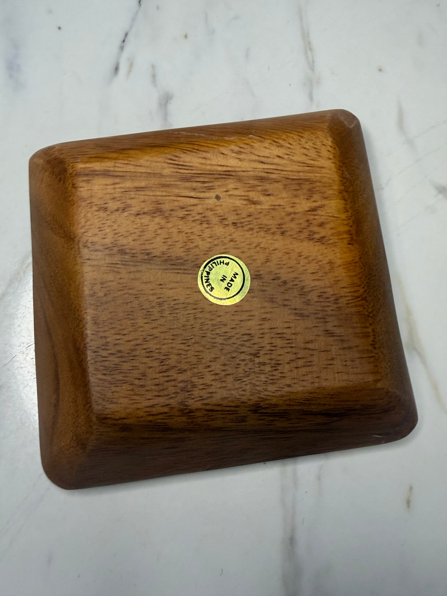 Vintage Wooden Dipping Bowls - Set of 4 - 4” x 4”