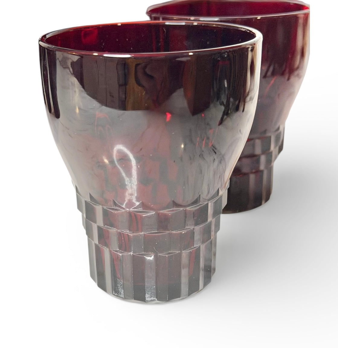 Vintage Anchor Hocking Royal Ruby Pitcher & Windsor Tumbler Set (7-Piece)