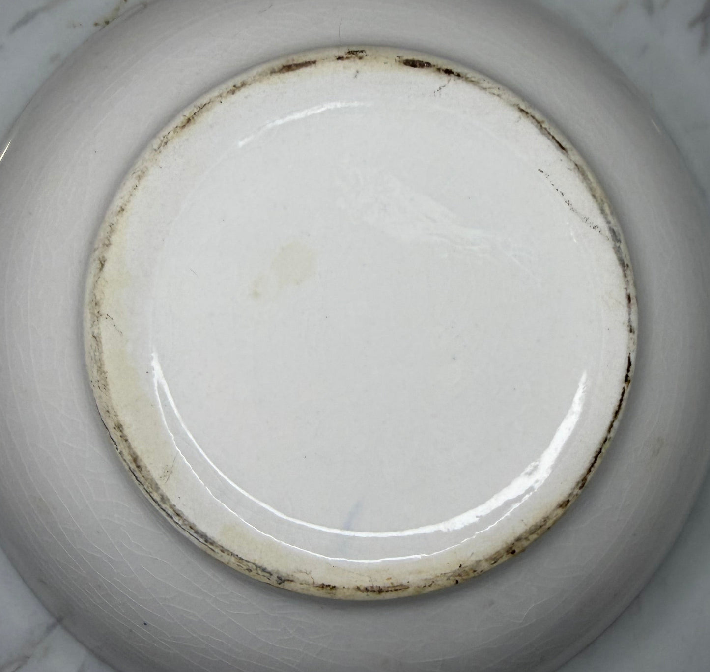 Vintage Faience Glazed Earthenware Bowl – Dutch Delft or French Quimper Style