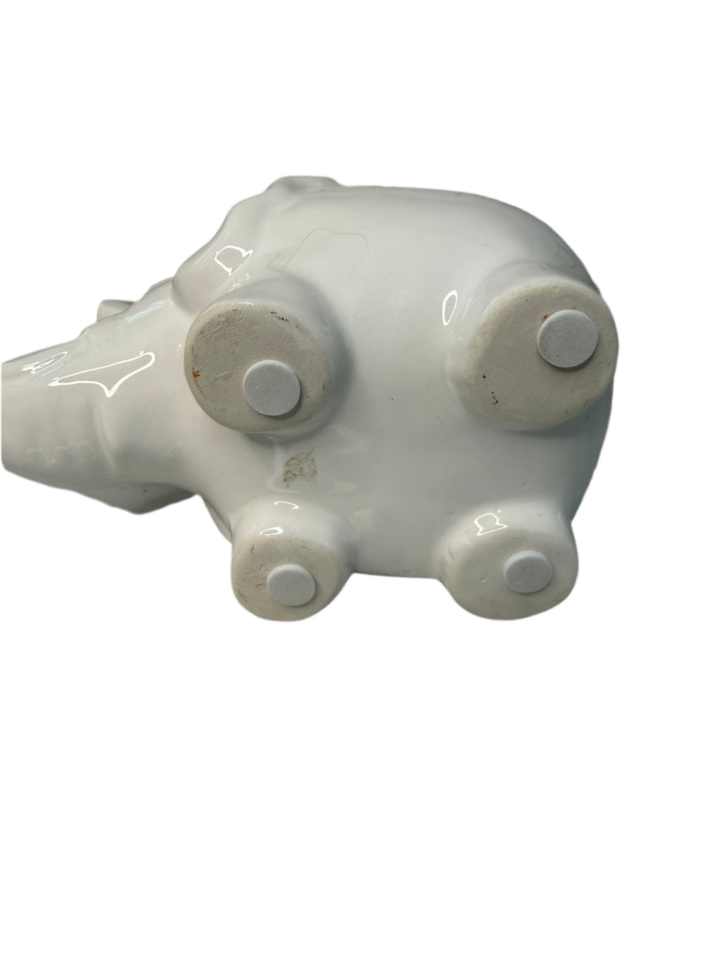 White Ceramic Elephant Planter – Small Succulent Pot or Desk Organizer