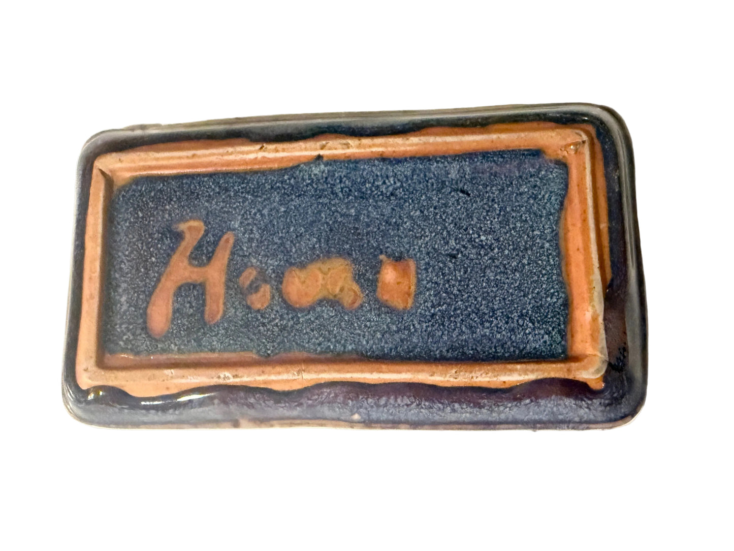 Handmade Ceramic Covered Butter Dish – Mountain/Taos Style Scenic Glaze