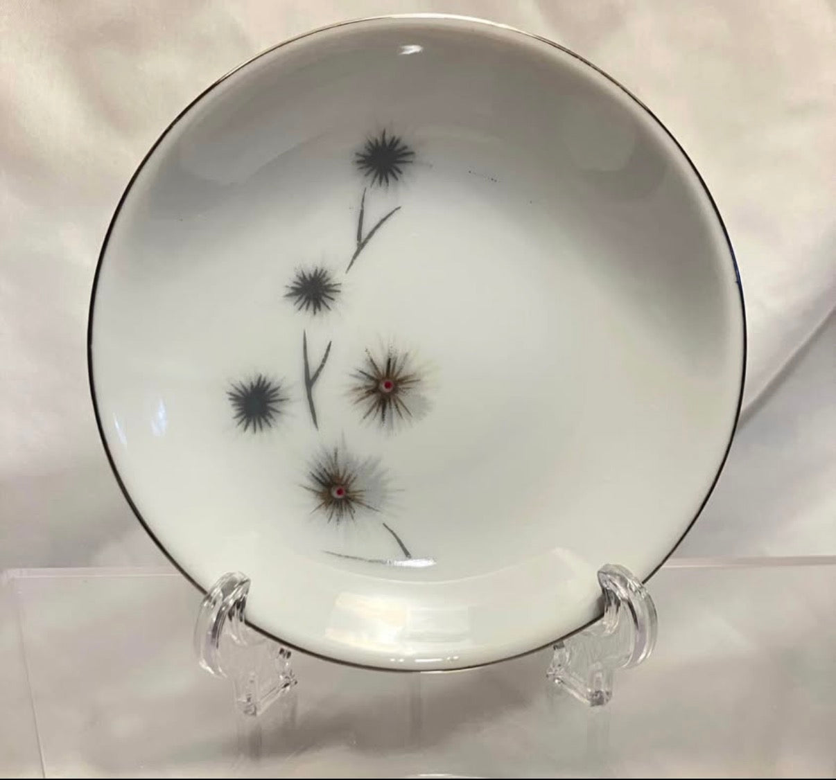 Vintage Butter Pat- Platinum Starburst Design