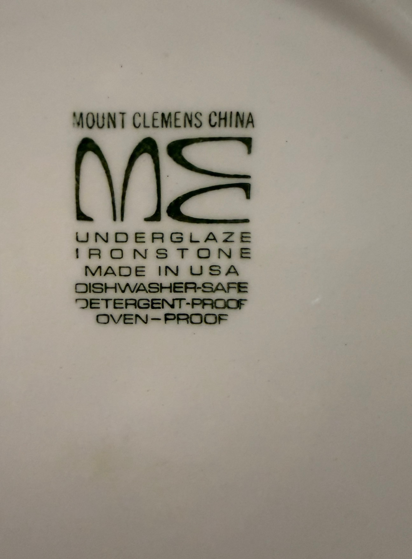 Vintage Mount Clemens Ironstone “Blue Onion” Dinner Plate