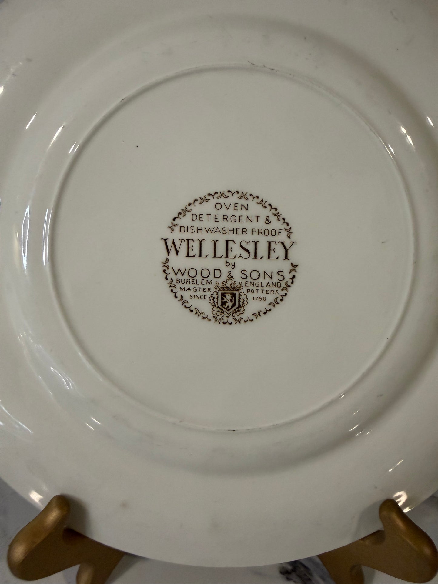 Set of 4 Wellesley Pattern Dinner Plate by Wood & Sons, Burslem, England
