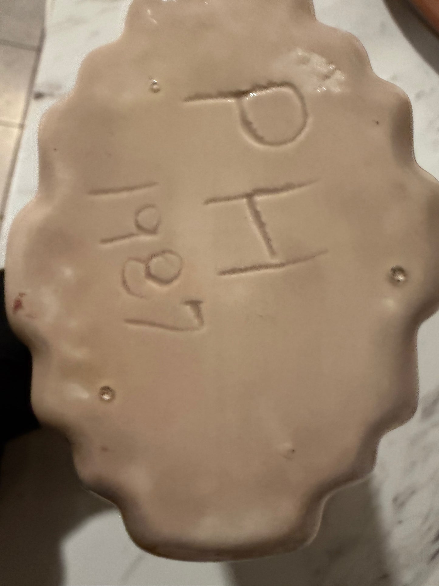 Vintage Art Deco Pleated Ceramic Vase | Peach Beige Glaze