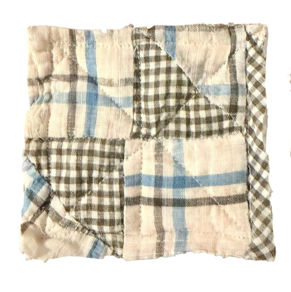 Handmade Quilt Coaster Set | Upcycled Vintage Quilt Coasters | Set of 4