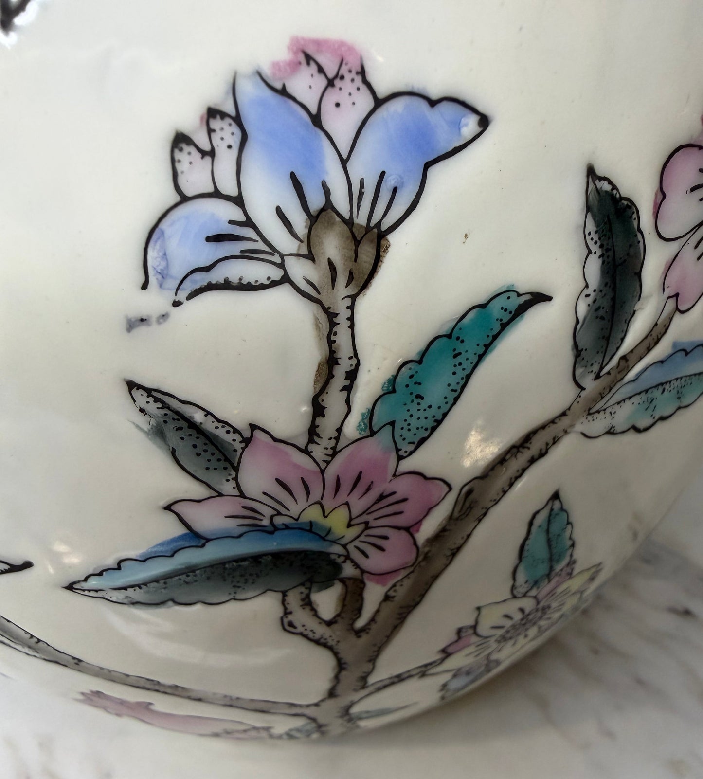 Vintage WBI Chinese Export Lidded Ginger Jar – Famille Rose Style