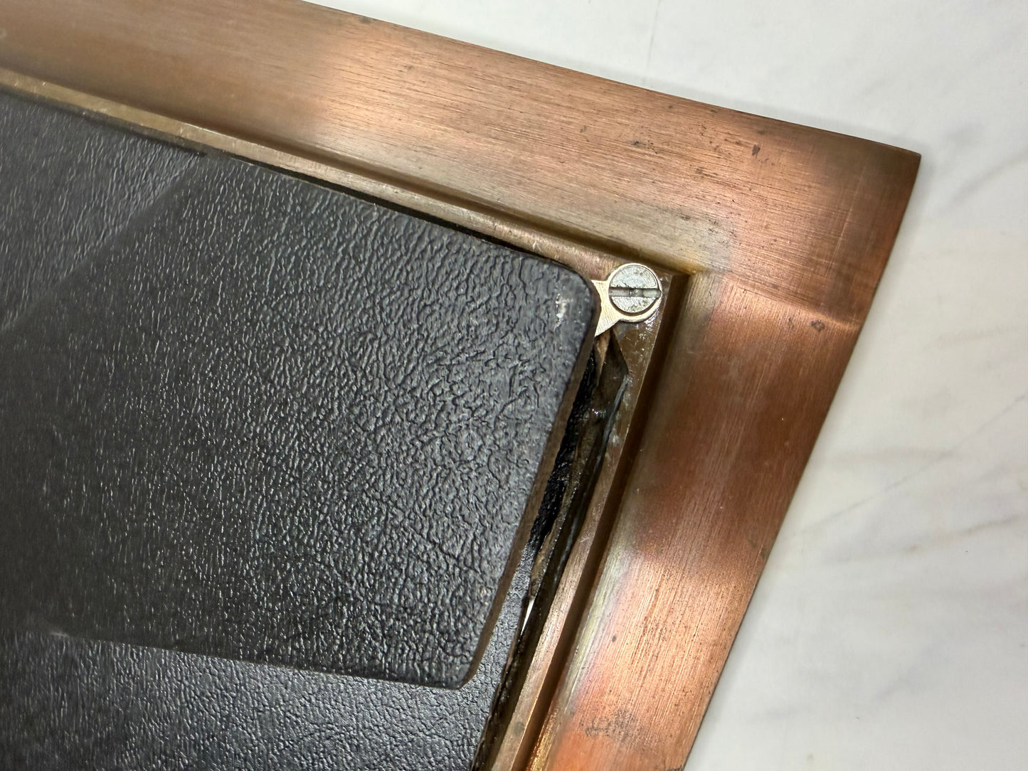 Solid Copper 5×7 Picture Frame — Heavy, Non-Magnetic, Custom-Fit Glass