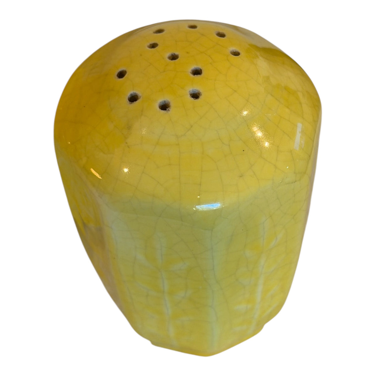 Shawnee Pottery Flower & Fern Yellow Salt & Pepper Shakers – 1940s