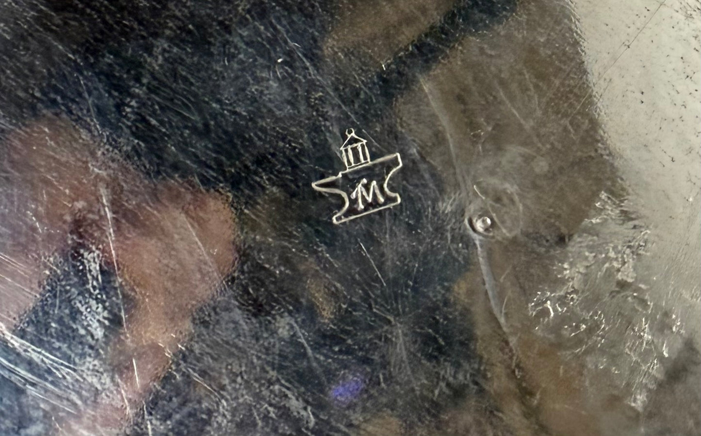 Vintage Silver-Toned Conical Coffee Pot | Mid-Century Modern / Art Deco Style Metal Vessel