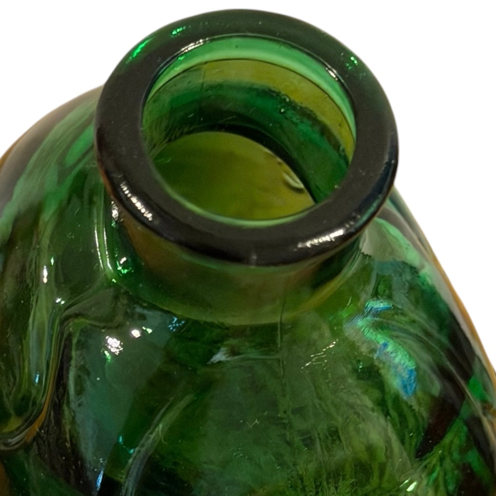 Wheaton Dr. Fisch’s Bitters Vintage Green Glass Fish Bottle – 7.5”