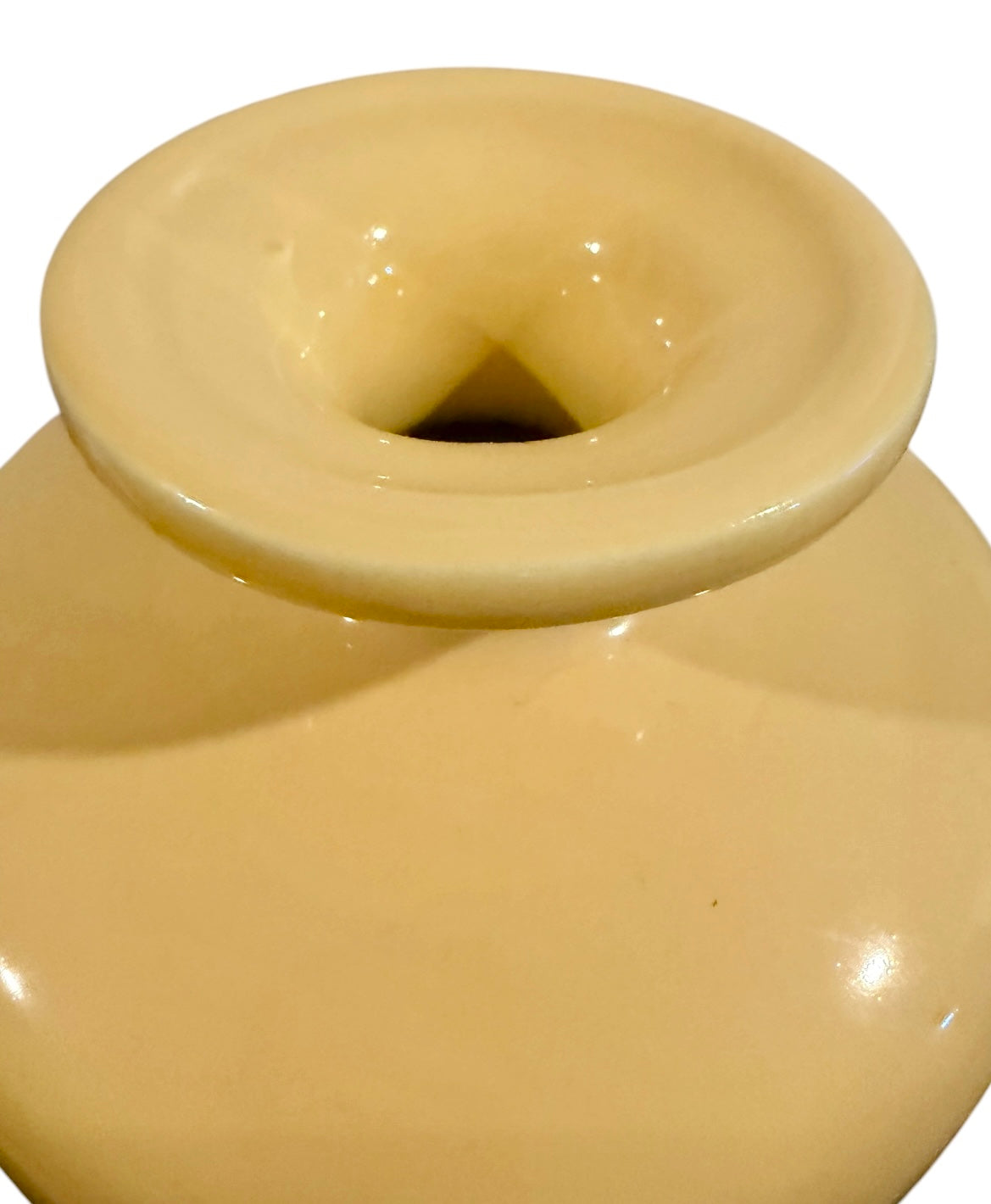 Haeger Pottery Art Vase - Harvest Gold Glazed Ceramic - Original Labels - 10” Tall