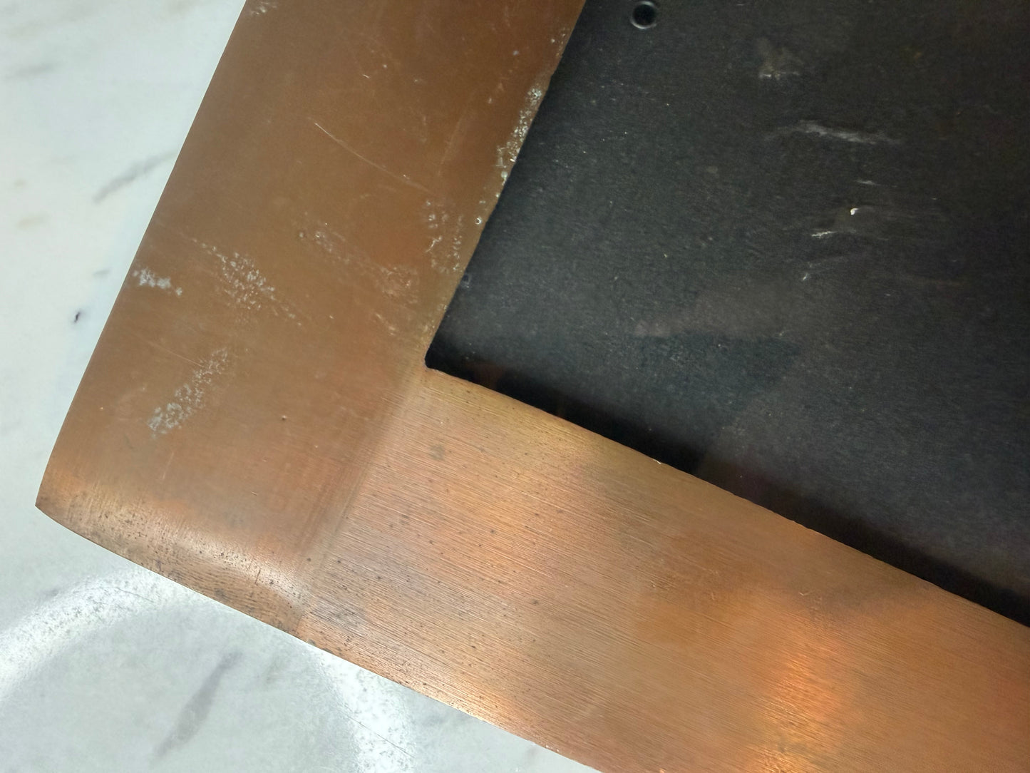 Solid Copper 5×7 Picture Frame — Heavy, Non-Magnetic, Custom-Fit Glass