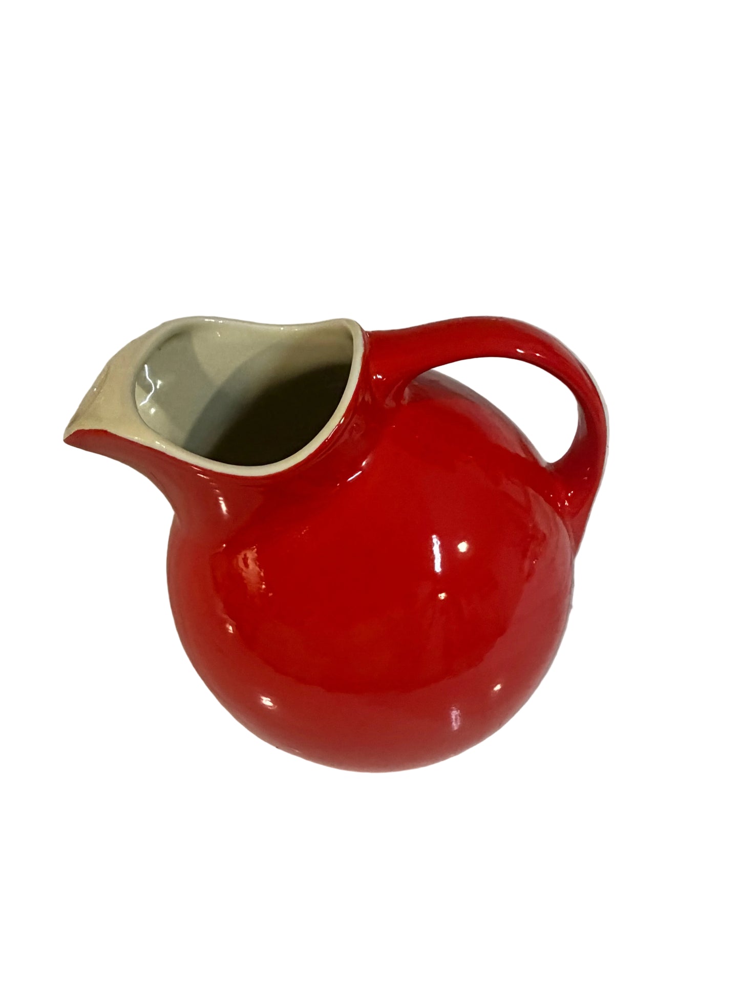 Vintage Hall’s Superior Quality Kitchenware Red Ball Jug Pitcher - 1950’s
