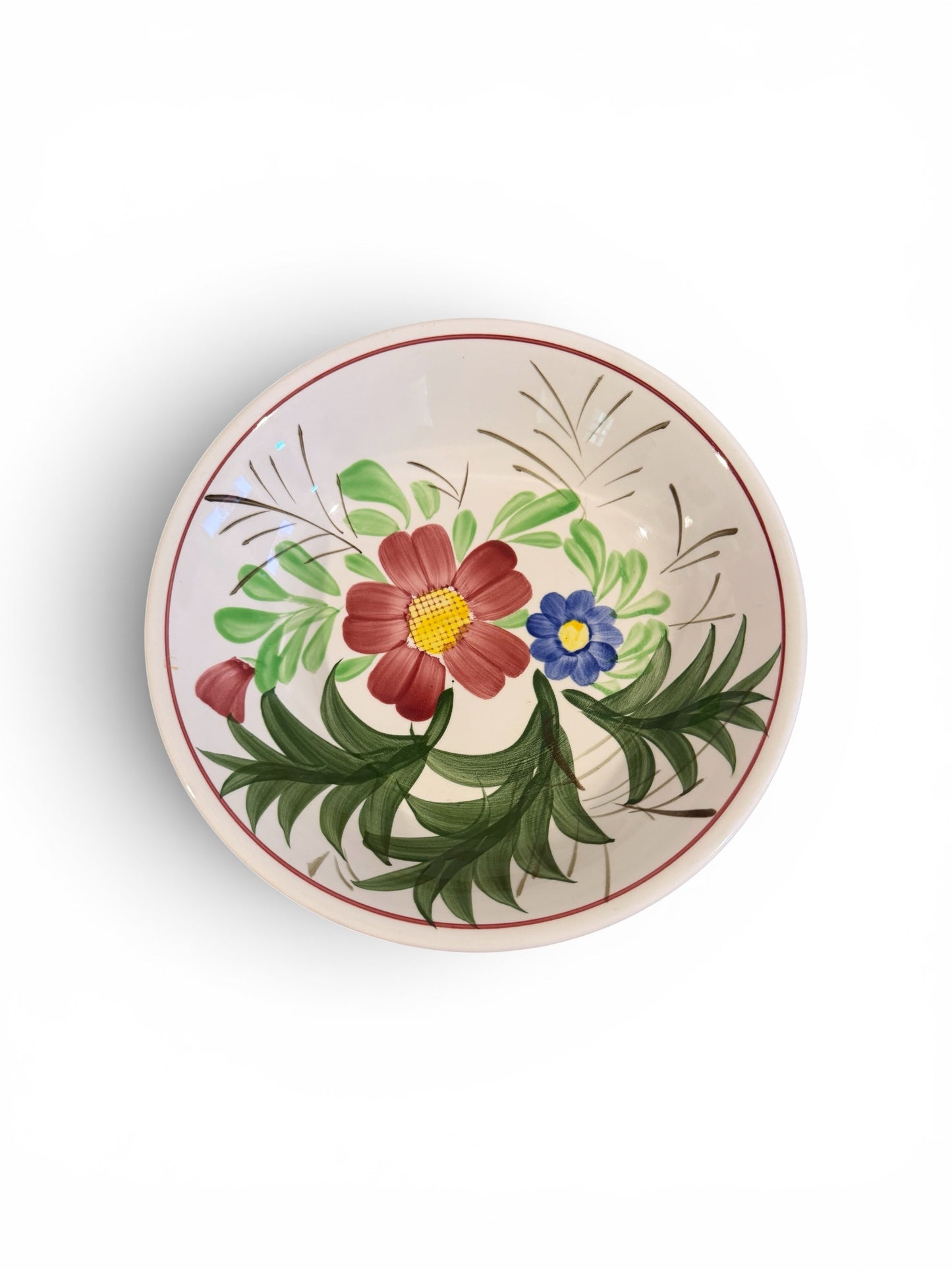 Hand-Painted Ironstone Serving Bowl – Floral Japan Import (S.S. Crown)