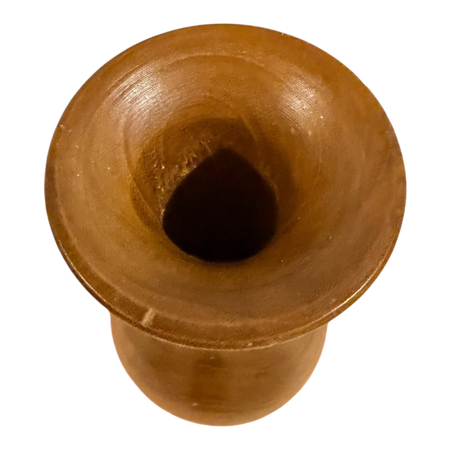 Mid-Century Hand-Turned Wooden Bud Vase | Sculptural Hardwood Vase | 10”