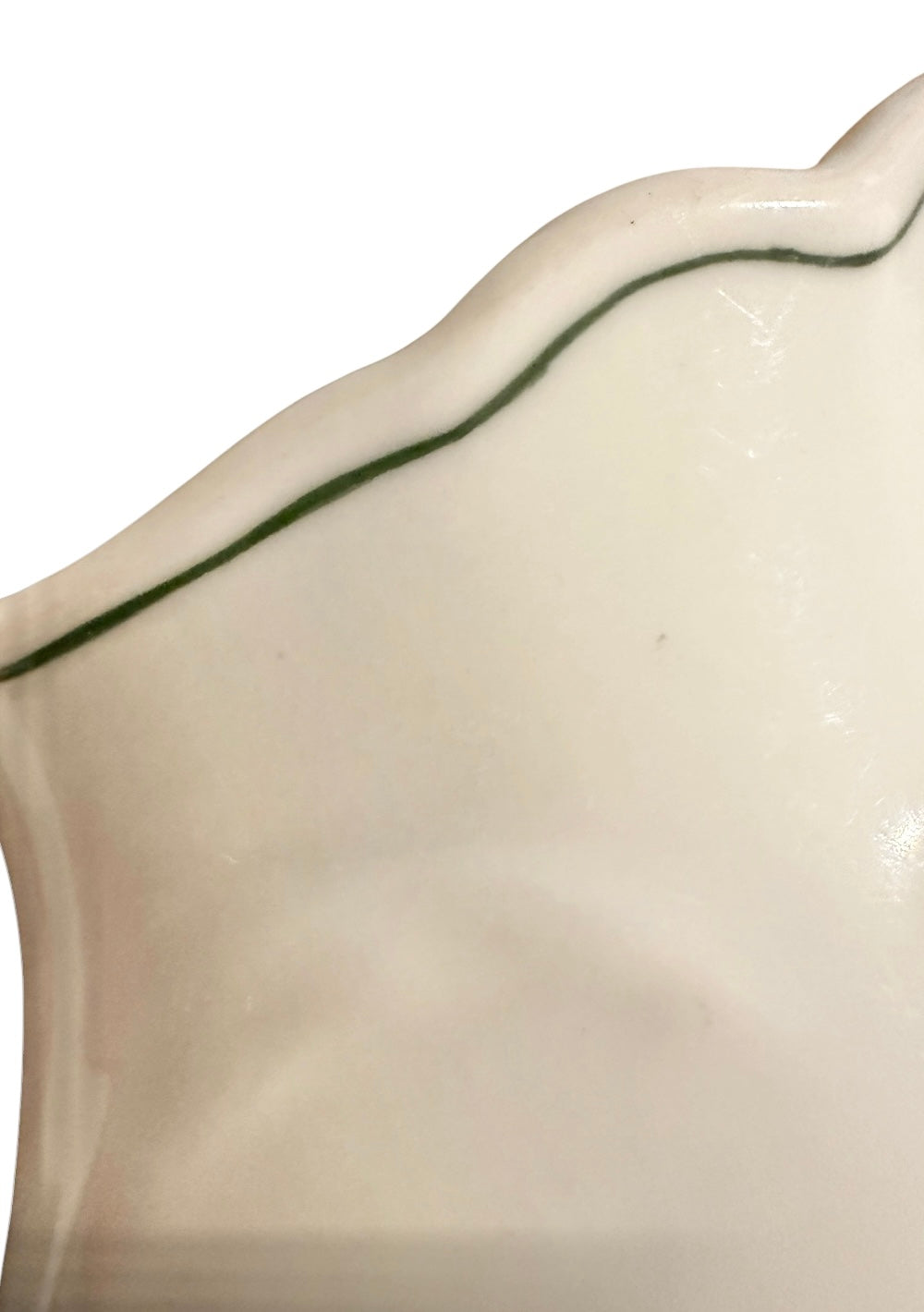 30’s - 40’s Mayer China Ivory Restaurant Ware Cream Pitcher | Green Stripe Hotel Ware | Vitrified China
