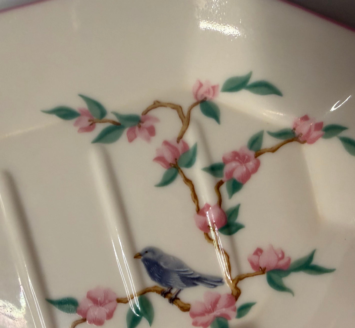Cherry Blossom & Bluebird Ceramic Soap Dish – Saturday Knight Ltd. (SKL Home)