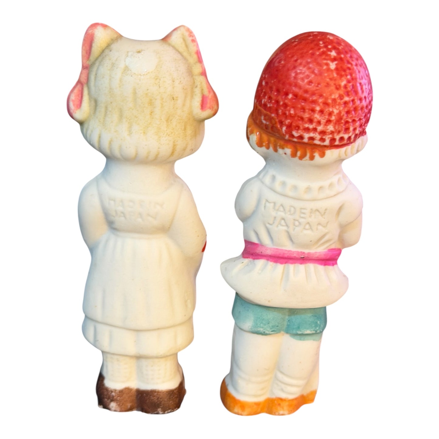 Vintage Miniature Bisque Penny Dolls | Pair | Japan | c. 1930s–1940s