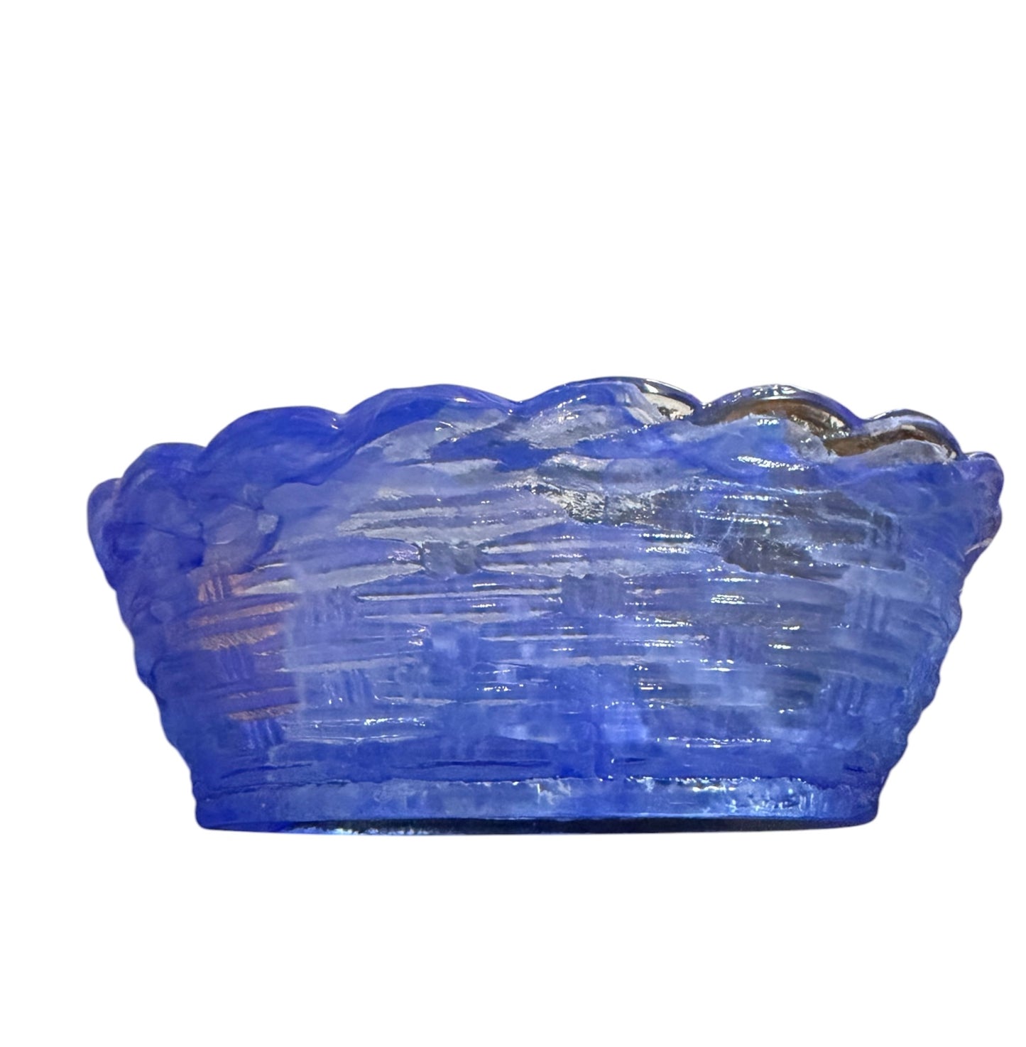 Cobalt Blue & White Swirl Covered Hen on Nest Candy Dish | Trinket Box