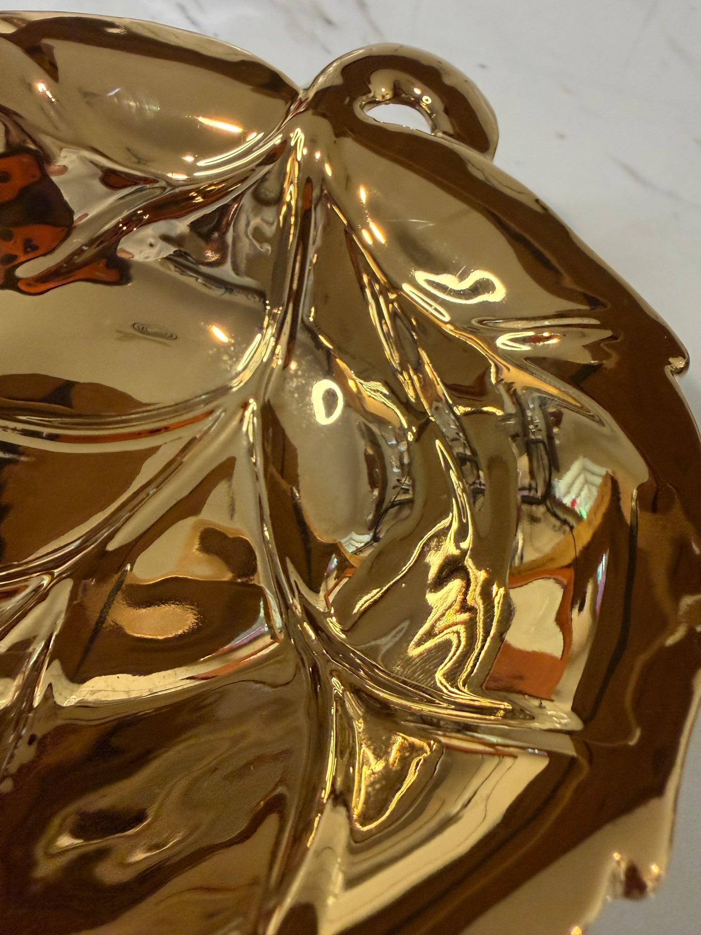 Balvery Gold Leaf Dish – Vintage Glam Trinket Tray