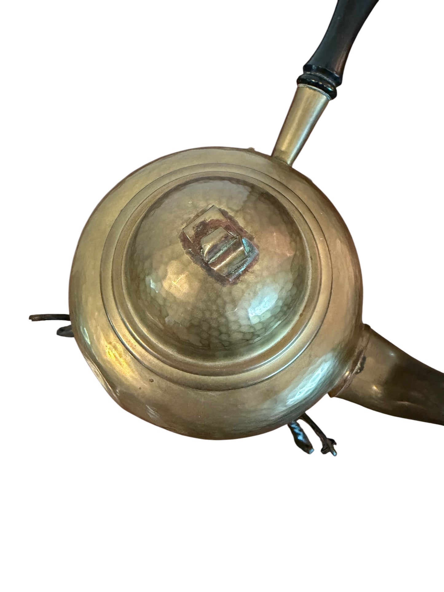 Antique Hammered Copper Kettle on Wrought Iron Stand | Turkish / Swedish Style Tea Warmer