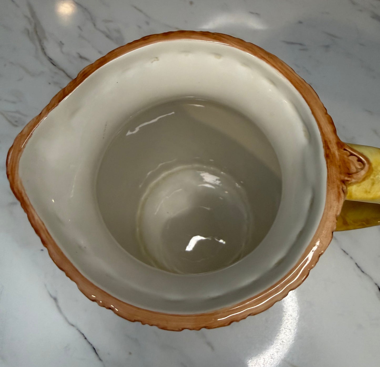 Vintage Italian Style Ceramic Rooster Pitcher – Yellow Farmhouse Good Luck Jug