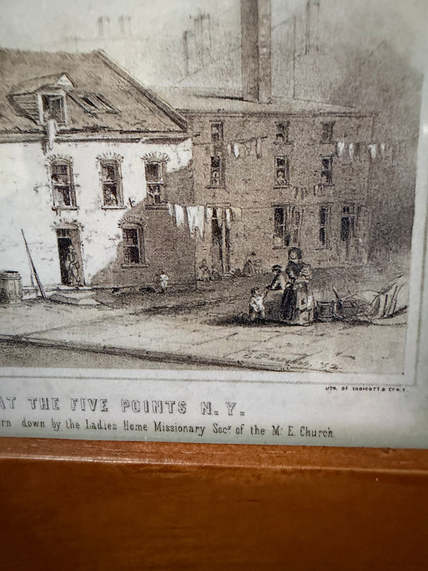 The Old Brewery at Five Points NYC Historical Print | 1852 Tenement Scene | Flea and Frame Curated Framed Artwork