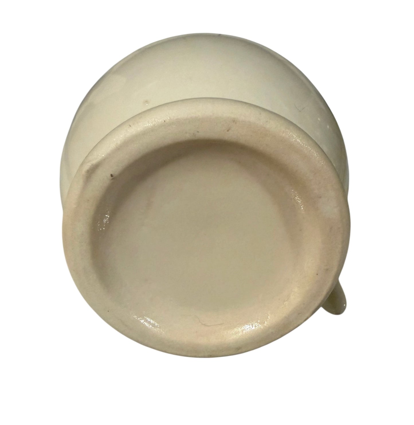 Off-White Ironstone “Semi-Porcelain” Style Pitcher | Mid-Century | Ivory Farmhouse Decor