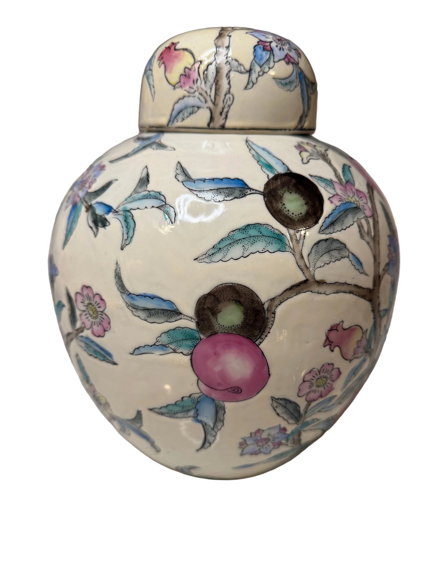 Vintage WBI Chinese Export Lidded Ginger Jar – Famille Rose Style