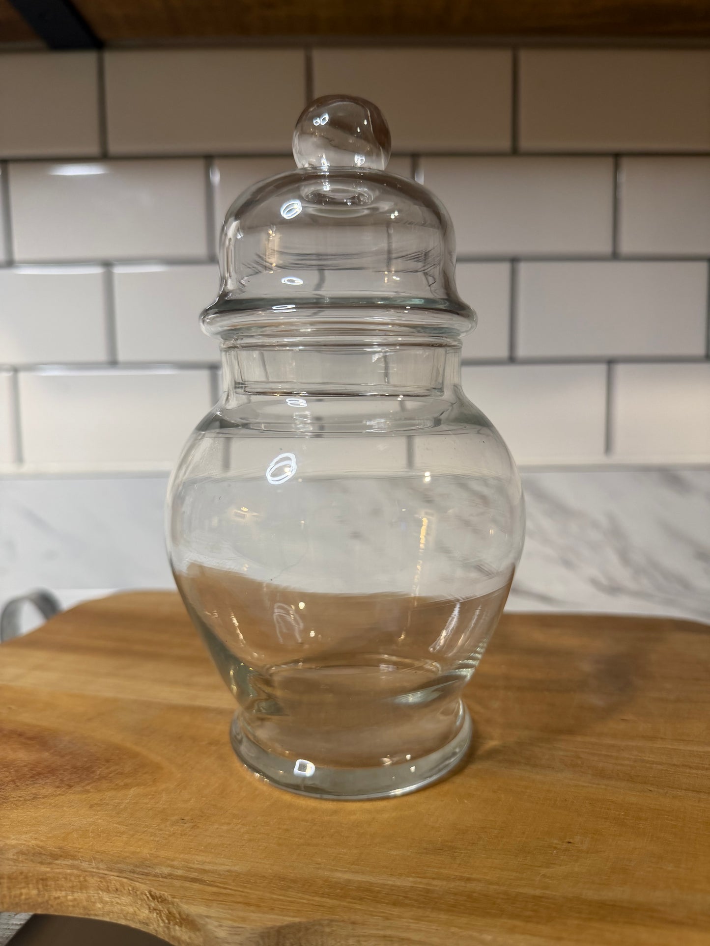 Vintage Princess House Heritage Clear Glass Apothecary Jar - Candy Dish – 7” Tall