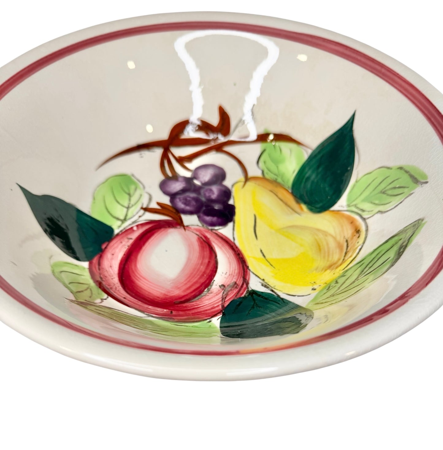 Trimont Ware Vintage Hand-Painted Fruit Motif Serving Bowl