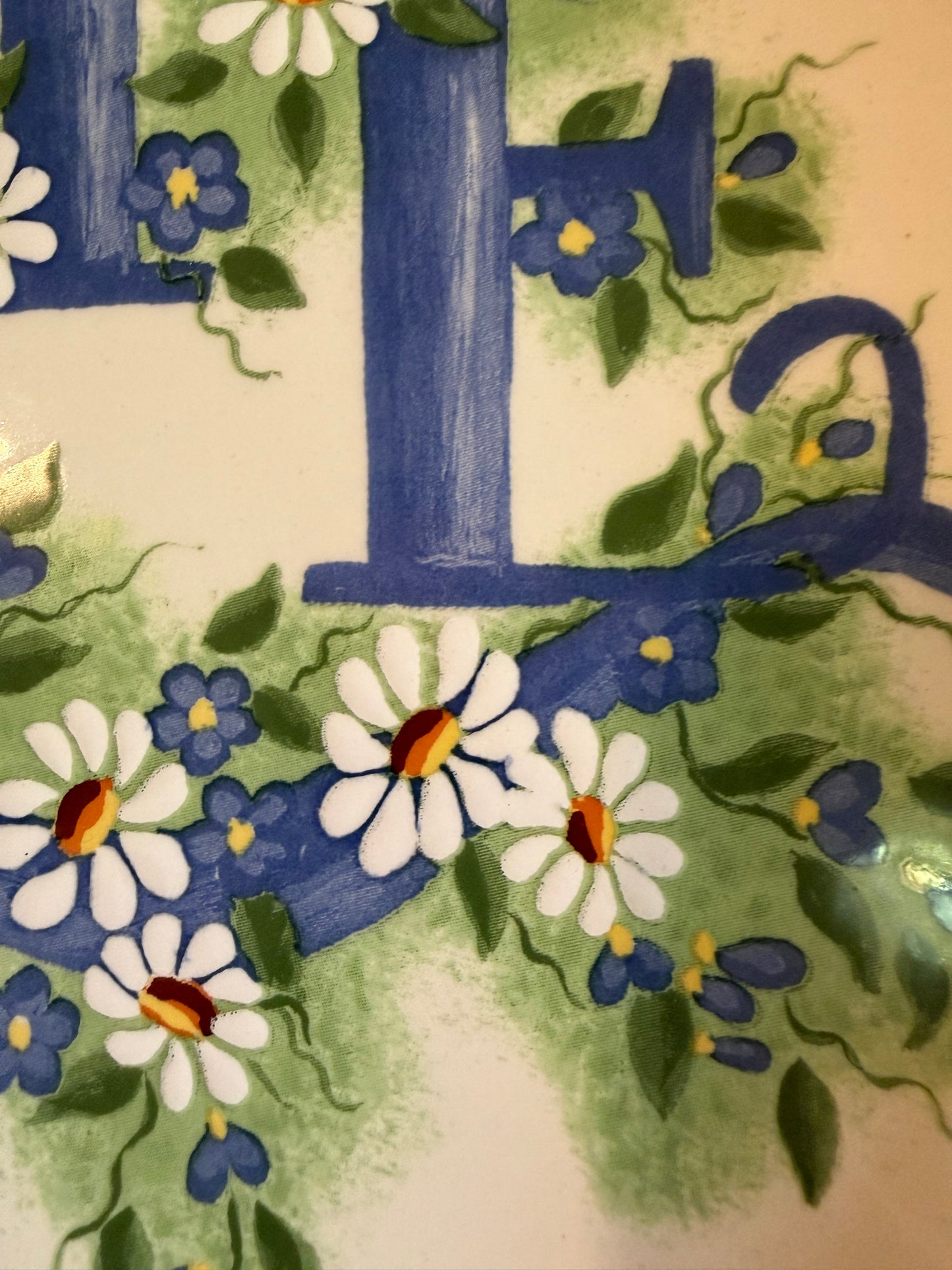Herb Collection Vintage Ceramic Pie Plate by Kathy Hatch | Hand-Painted “PIE” Design | 2001