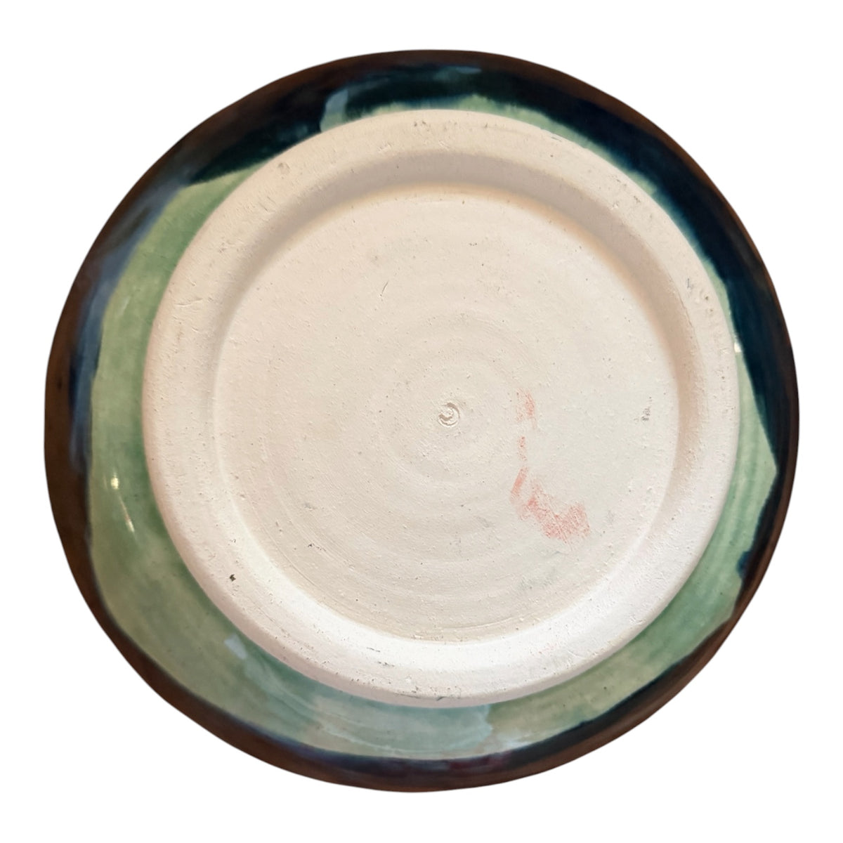 Hand-Thrown Studio Art Pottery Bowl – Blue & Green Reactive Drip Glaze Stoneware