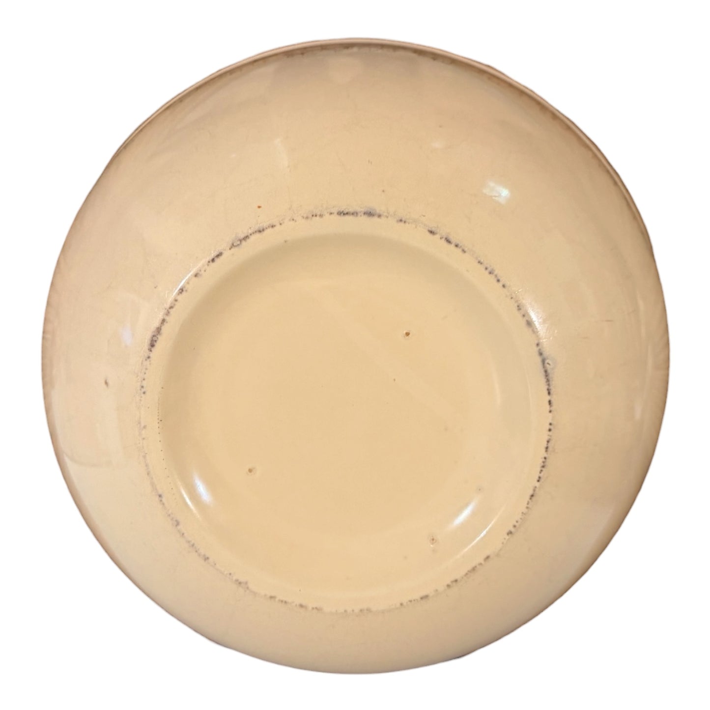 Jewel Tea Homer Laughlin Vintage Stoneware Mixing Bowl | Blue Band & Gold Ivy Pattern | 1930s-1940s