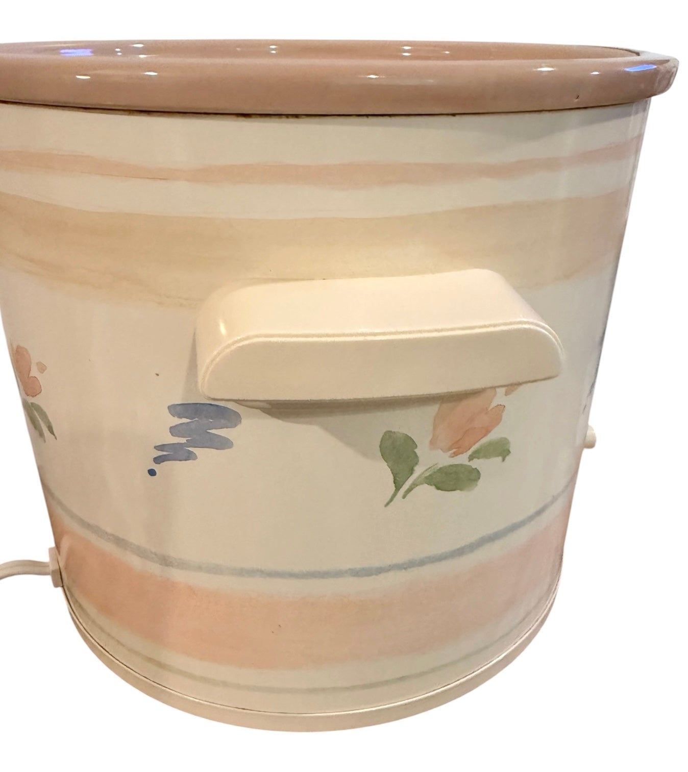 Rival Crock-Pot 3100-602 Stoneware Vintage Slow Cooker – 3.5 Qt Floral Tulip Design