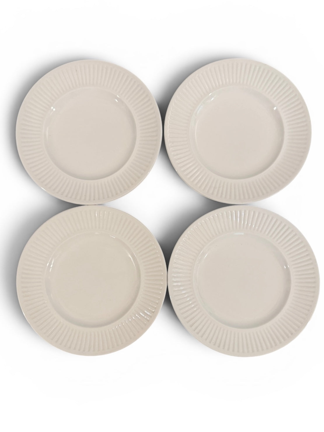 White English Ironstone | Vintage Johnson Brothers Athena Ironstone Dessert Plate  | Shelf Stacker