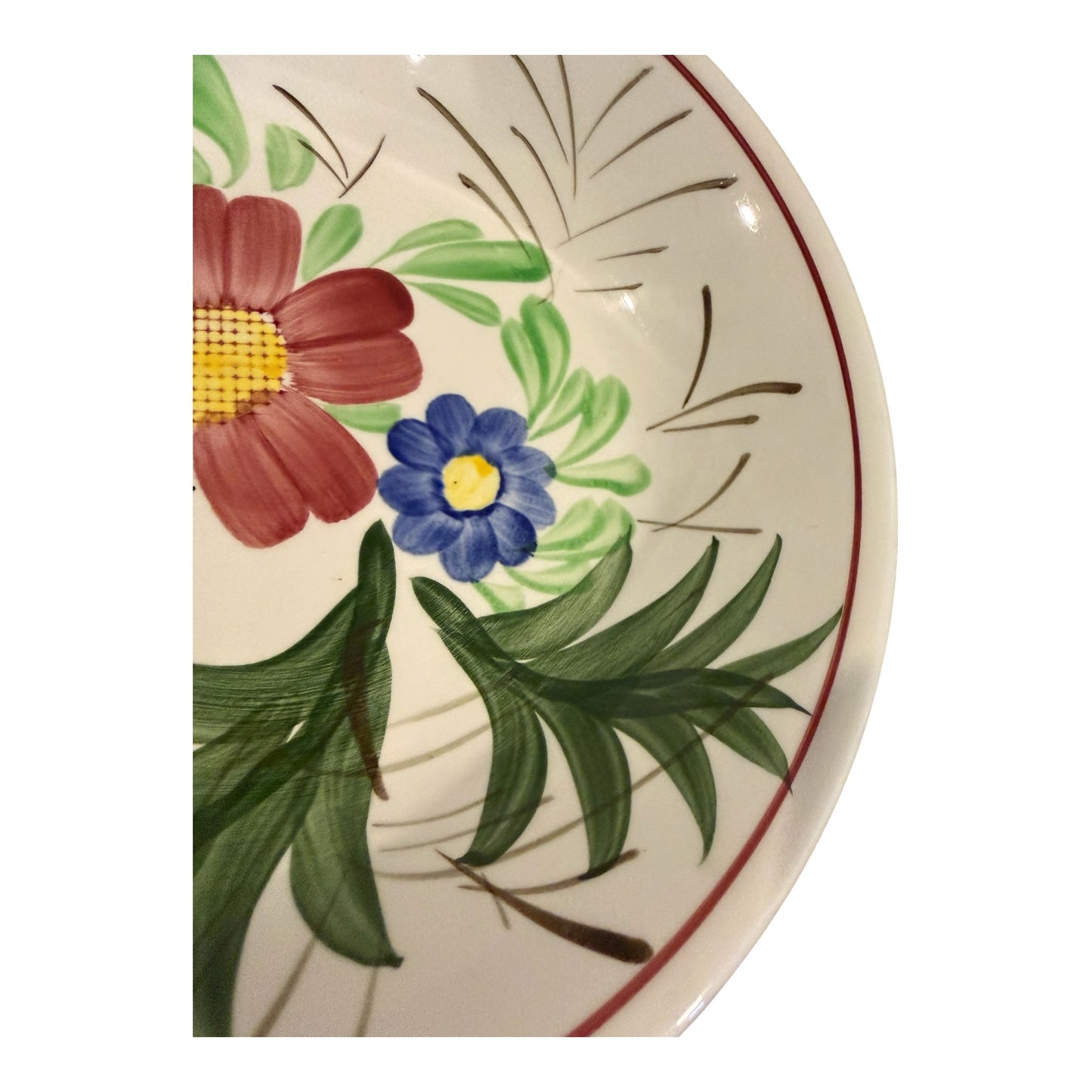 Hand-Painted Ironstone Serving Bowl – Floral Japan Import (S.S. Crown)