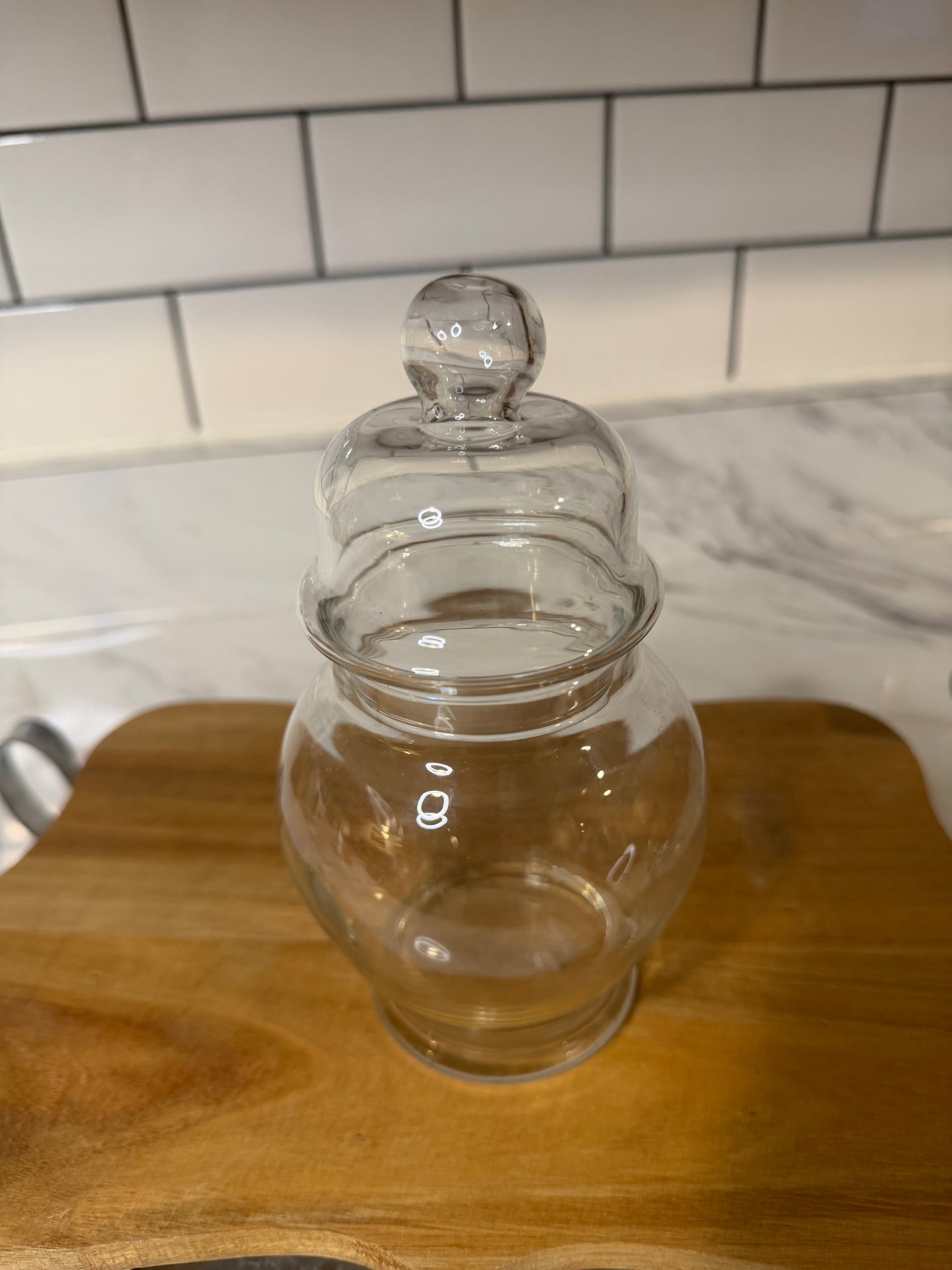 Vintage Princess House Heritage Clear Glass Apothecary Jar - Candy Dish – 7” Tall