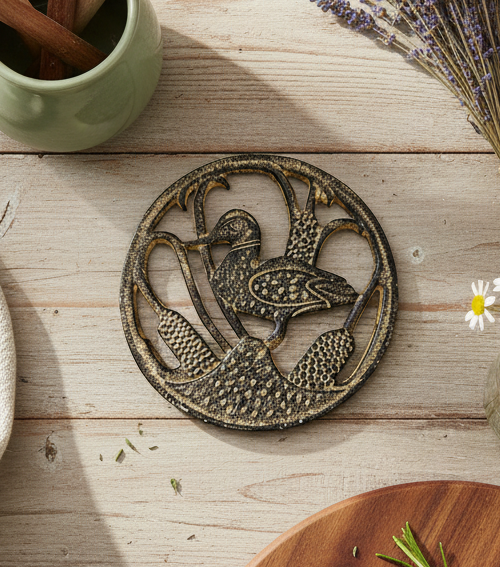 Duck Trivet | Rustic Marsh Scene Kitchen Decor
