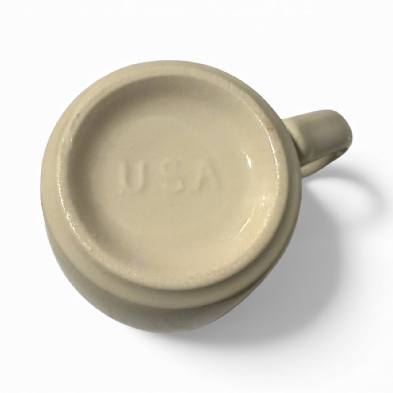 Vintage Homer Laughlin “Poinsettia & Lantern” Holiday Mug – Rare Seasonal Collectible, USA Made