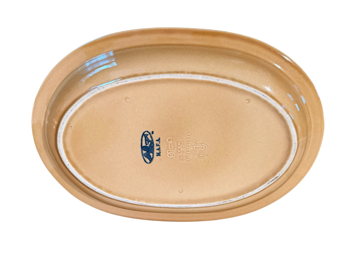 Pfaltzgraff “America” Oval Vintage Serving Platter – 14” Folk Art Stoneware (MAFA Collection)